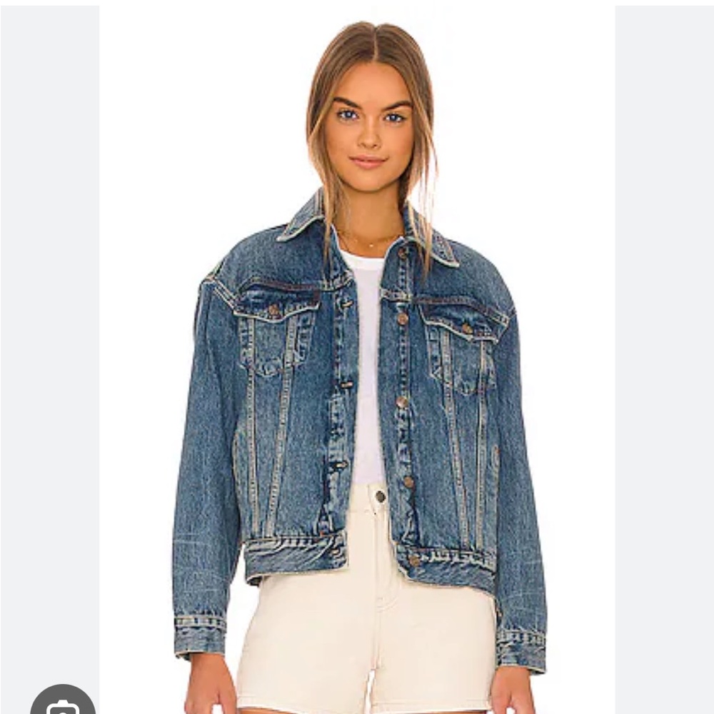 Free People denim jacket S medium wash